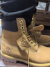 添柏嵐【保稅直發(fā)】經(jīng)典6寸大黃靴男鞋戶(hù)外防水真皮10061W寬版 10061W-小麥色 41.5 曬單實(shí)拍圖