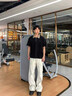 WASSUP ERIKA美式解構拼接短袖POLO衫男士2026夏季T恤寬松半拉鏈立領(lǐng)體恤衫潮 黑色 常規 M 95-110斤可穿 曬單實(shí)拍圖