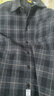 JEEP吉普長(cháng)袖襯衫男士春秋季復古格子工裝襯衣休閑外套男裝 藏青 L 曬單實(shí)拍圖