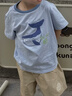 迷你巴拉【植物肌】男女童T恤夏涼感抑菌不悶汗短袖上衣 粉藍 【100%植物纖維】 100 曬單實(shí)拍圖