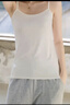 浪莎（LangSha）莫代爾小吊帶內搭外穿背心女打底學(xué)生無(wú)袖背心女 白色 XL 曬單實(shí)拍圖