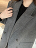 范思藍恩鉆石立裁系列復古西裝式雙面呢大衣女秋冬韓系羊毛外套14215 高級灰 S 曬單實(shí)拍圖