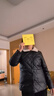 皮爾卡丹（pierre cardin）不裂皮免洗皮衣棉服女短款2026秋冬新款加厚保暖減齡棉襖外套 黑色 L 建議100-110斤 曬單實(shí)拍圖