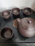 整套紫砂西施壺小套裝功夫茶具泡茶壺帶茶杯茶盤(pán)儲排雙用家用 紫砂茶具6件套（送配件） 曬單實(shí)拍圖