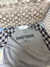 百圖（betu）女裝2026年春季新款衛衣格子拼接袖字母印花百搭上衣女2601X03 灰色 M 曬單實(shí)拍圖