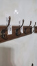 掛衣架墻上壁掛衣服掛鉤掛衣鉤進(jìn)門(mén)玄關(guān)入戶(hù)門(mén)后口鑰匙免打孔實(shí)木 胡桃色【6鉤】強力承重實(shí)木 曬單實(shí)拍圖