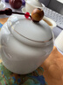 初伍羊脂玉白瓷茶葉罐家用紅茶綠茶葉密封防潮儲存罐新款水墨山水茶罐 曬單實(shí)拍圖