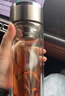 蘇泊爾（SUPOR）玻璃杯純鈦抗菌泡茶杯一鍵開(kāi)蓋商務(wù)雙層茶水分離杯男士車(chē)載水杯 曬單實(shí)拍圖