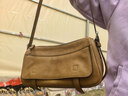 裘真【小鹿同款】裘真植鞣牛皮信使相機包女休閑通勤單肩斜挎小方包 大象灰 曬單實(shí)拍圖