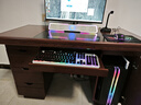 洛來(lái)寶辦公桌電腦桌辦公室經(jīng)典油漆寫(xiě)字臺桌子帶鍵盤(pán)抽1.2米（紅棕色） 曬單實(shí)拍圖