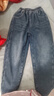 真維斯男童加絨褲子冬季中大童加厚牛仔褲冬裝兒童保暖耐磨休閑童裝長(cháng)褲 【加厚保暖一體絨】深藍 160 cm 曬單實(shí)拍圖