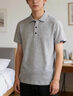 純棉情侶裝夏季短袖t恤男女款半袖打底衫polo衫運動(dòng)透氣翻領(lǐng)上衣 68灰色(Polo衫) M 100-110斤 曬單實(shí)拍圖