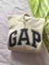 GAP男女裝碳素磨毛字母logo連帽抓絨衛衣上衣609115 米色 XS (165/84A)亞洲尺碼 曬單實(shí)拍圖
