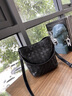 viney羊皮編織包包女包品牌斜挎包水桶包生日禮物送女友老婆 【黑色】高檔實(shí)用單肩包 輕奢時(shí)尚百搭休閑手提包 曬單實(shí)拍圖