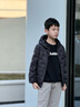 波司登26年新款兒童羽絨服5A抗菌4防中大童春秋外套薄款男女短款連帽 鈦金深灰8916 150 /72 約140-150cm?36kg 曬單實(shí)拍圖