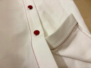 ELLE法式磨毛紅色萊賽爾天絲襯衫女2026春季新款新年寬松通勤襯衣 白色 S 曬單實(shí)拍圖