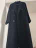 太平鳥(niǎo)女裝毛呢大衣甄絨系列2.0女廓形雙面呢外套 黑色六?？?M 曬單實(shí)拍圖