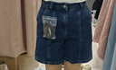 UR2025夏季新款女裝休閑復古水洗腰帶牛仔短褲UYU850069 曬單實(shí)拍圖