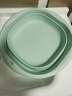 諾蘭森迪 旅行折疊盆洗臉盆家用便攜式旅游軍訓必備用品水盆泡腳 綠 大號 曬單實(shí)拍圖