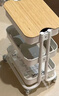 宜家（IKEA）拉斯克家居小推車(chē)置物架移動(dòng)茶水咖啡桌客廳廚房收納架 白色帶蓋小號 28*38*61cm 曬單實(shí)拍圖