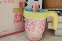 BABLOV花伴森豹紋保溫杯女生吸管水杯新年禮物桌面把手杯小巧便攜杯子 曬單實(shí)拍圖