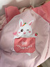 9i9寶寶吃飯罩衣防潑水長(cháng)袖幼兒園畫(huà)畫(huà)衣嬰童反穿衣防臟加長(cháng)粉兔A50 曬單實(shí)拍圖