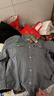 Levi's【商場(chǎng)同款】李維斯男士美式休閑通勤牛仔條紋襯衫A1919 藍白拼色 M 曬單實(shí)拍圖