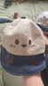 愛(ài)寶適嬰兒帽子春秋款寶寶鴨舌帽卡通棒球帽兒童外出遮陽(yáng)帽 藍小熊T150 曬單實(shí)拍圖