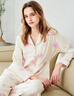 美標全棉睡衣女士春夏季長(cháng)袖開(kāi)衫薄款可外穿棉質(zhì)家居服套裝 米白色 M 曬單實(shí)拍圖