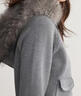 ELLE灰色連帽毛領(lǐng)針織開(kāi)衫女2026春季新款拉鏈設計感簡(jiǎn)約慵懶毛衣 深灰 M 曬單實(shí)拍圖