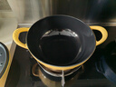 北鼎（Buydeem）【京東限定】琺瑯鍋鑄鐵鍋燜燒燉鍋電磁爐燃氣灶黑琺瑯24cm小鵝黃 曬單實(shí)拍圖