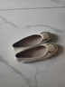 卡帝樂(lè )鱷魚(yú)（CARTELO）輕奢平底單鞋女2026春夏新款淺口真皮瓢鞋軟底軟皮豆豆鞋子 米白色 39 曬單實(shí)拍圖