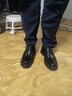 戈耐（GENAI）男士休閑皮鞋男生新郎結婚隱形內增高百搭潮商務(wù)鞋真皮透氣男鞋子 黑色【真牛皮】5cm內增高 41 (255mm) 曬單實(shí)拍圖
