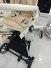 bebebus高景觀(guān)蝴蝶仿生透氣靠背輕便360度旋轉一鍵換向遛娃神器嬰兒推車(chē) 香檳金 曬單實(shí)拍圖