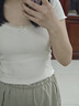 UR2025夏季新款女裝蝴蝶結拼接蕾絲木耳邊短袖T恤UYL450066 曬單實(shí)拍圖