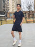安踏速干運動(dòng)套裝男士春夏季冰絲透氣短袖短褲健身跑步訓練衣服兩件套 基礎黑-2 XL (男180) 曬單實(shí)拍圖