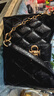 CK&WQ小號托特包女小香風(fēng)黑白撞色輕奢小眾腋下生日禮物女式2025新款 黑色 標準裝 曬單實(shí)拍圖