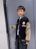 G.duck小黃鴨童裝男童外套春秋季2026新款兒童衣服男孩棒球服拼色字母 黑色 160 建議13~14歲【150-160cm】c 曬單實(shí)拍圖