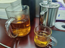 直身泡茶壺茶水分離高硼硅玻璃不銹鋼內膽茶具套裝煮茶泡茶壺 直身鋼漏壺350ML+2防爆杯90ML 曬單實(shí)拍圖
