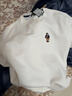 Teenie Weenie小熊男裝衛衣2025春季新款簡(jiǎn)約休閑基礎圓領(lǐng)長(cháng)袖上衣 象牙白 M 曬單實(shí)拍圖