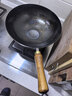 鐵娃公社鐵鍋炒鍋手工鍛打純鐵鍋無(wú)涂層不粘鍋炒菜煤氣灶家用圓底炒鍋32cm 曬單實(shí)拍圖