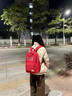 Lee休閑通勤雙肩包女大容量初高中大學(xué)生書(shū)包百搭簡(jiǎn)約電腦背包男 學(xué)院紅 曬單實(shí)拍圖
