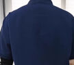 雷薩狼純棉polo衫工作服定制印logo4S店T恤短袖刺繡企業(yè)團體文化衫工裝 100%長(cháng)絨棉（男女同款）-藏藍 L 曬單實(shí)拍圖