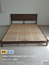 源氏木語(yǔ)實(shí)木床臥室雙人床小戶(hù)型黑胡桃木月兮大板床1.8*2.0m低鋪京享家 曬單實(shí)拍圖
