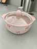 粉色蝴蝶結大號陶瓷泡面帶蓋螺螄粉碗面碗高顏值釉下彩好看少女心 【粉色】 蝴蝶結-泡面碗 泡面碗+蓋 【二件套】 曬單實(shí)拍圖