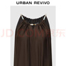 UR秋季新款女裝休閑度假風(fēng)串珠掛脖長(cháng)裙連衣裙UWH750100 深棕色 (偏寬松) M 曬單實(shí)拍圖