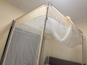 無(wú)印良品A類(lèi)帳紗家用嬰兒防摔圍欄蚊帳 三開(kāi)門(mén)1.8×2米元氣灰【支架加固】 曬單實(shí)拍圖