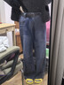 真維斯（Jeanswest）高腰闊腿牛仔褲女春秋季新款直筒寬松垂感軟牛仔拖地褲子 復古藍【長(cháng)褲】星空紋 XL 【31】碼 曬單實(shí)拍圖