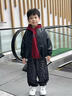 粉筆末端男童秋季套裝2026新款酷帥兒童裝長(cháng)袖衛衣秋款男孩皮衣馬甲三件套 紅色三件套（衛衣+褲子+馬甲） 110 曬單實(shí)拍圖