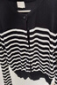H&M女裝針織衫春季時(shí)尚慵懶打底衫短款薄外套0579541 黑色/白色條紋 M 165/96 曬單實(shí)拍圖